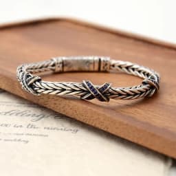 New Tang Grass Pattern X Weaving Bracelet Vintage Personalized Jewelry Men's and Women's Bracelets Gift