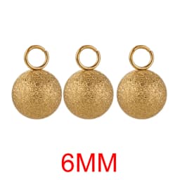 20pcs Lot 4/5/6mm Round Stainless Steel Beads Solid Ball Charms DIY Gold Plated Earrings Bracelet Jewelry Making Materials Craft
