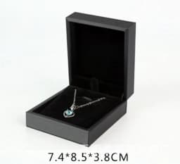 Men's Quality Cuff Links Gift Box Black Color Wire Drawing PU Coated Design Plastic Material Cufflinks Display Package