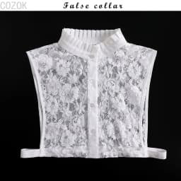 Female Lace Detachable Collar Vintage Solid Fake Collar Lapel Blouse Top Adjustable Women Clothes Ladies False Collar