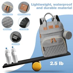 RsenFremior Large Diaper Bag with Changing Station, Foldable Diaper Bag Backpack with Bed ,Diaper Bag with Insulated Pockets