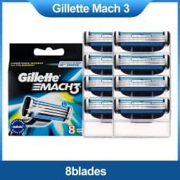 Gillette Mach3 Razor Blade for Men Shaver Refills with Lubrastrip 3 Layers Blades Fast Cutting Face Beard Cartridges 4pcs 8pcs