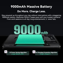 Blackview MEGA 2 Tablet PC Set With Keyboard Mouse Stylus 12'' 2K Display 12GB+24GB RAM 256GB ROM Android 15 Tablet 9000mAh