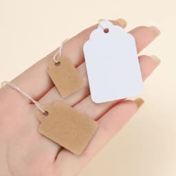 100pcs/lot Price Label Tags String Tie Watch Jewelry Display Merchandise Price Label Paper Cards Rectangular Blank Price Tag