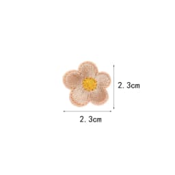 10pcs Small Flower Patches Iron On Embroidered Clothes Applique Diy Bag Hat Shoes Motif Stripes Clothes Accessories Badge