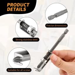 Spring Loaded Screwdriver Bit Anti Drop Fixing Clamp Phillips Drill Bit Screw Holder Set For Electric Drill Hand Tool Accessory