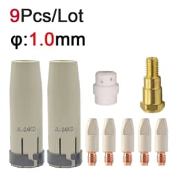 24KD New Coating Protection Non-stick Nozzle 0.8/1.0/1.2mm MIG Torch Gas Nozzle Tip Holder For MB-24KD MIG MAG Welding Torch