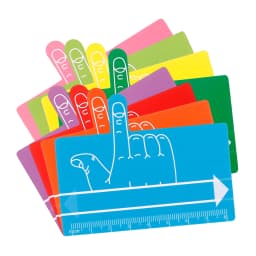 8 Pcs Abs Bookmark Kids Reading Tool Dyslexia Supplies Focus Guide Finger Spacer Writing Tools Colored Tracking Strip