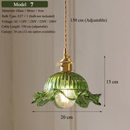 Multi-Style Nordic Pendant Lamp Green Glass Ceiling Lighting Kitchen Island Hand Brass Hanging Light Fixtures for Dining Room