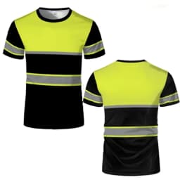 Green 3D Print Men's T-Shirts New Secure Logo Color Blocking Design Round Neck Short-Sleeved Oversized Men Work Tee Tops Clothes