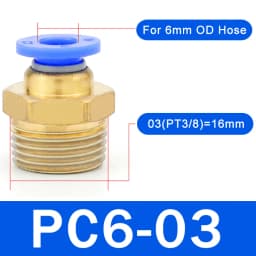 20/50PCS Pneumatic Air Connector Fitting PC 4mm 6mm 8mm 10mm 12mm Thread 1/8" 1/4" 3/8" 1/2" Hose Fittings Pipe Quick Connectors