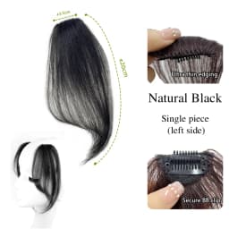 Seamless Natural Invisible Bangs Wig Traceless Bangs 100% Human Hair Female Figure-eight Bangs on Both Sides Wig Patch