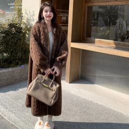 2025 Winter New Thick Women's Long Imitation Mink Plush Cardigan With Integrated Fur Eco-Friendly Hooded Fur Coat Solid Color