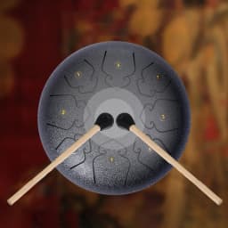 Rain Drum 3/4/6 Inch 6/8/9 Notes Waterproof Mini Chakra Drum Meditation Rain Chime Ideal for Yoga Meditation Prenatal Education