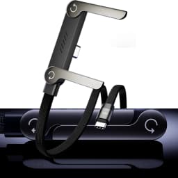 240W Fast Charging Foldable Mobile Phone Holder Data Cable Multi-Angle Adjustment Non-Stop Charging Phone Holder PD Usb Cable