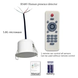 1Pcs Human Presence Detector 5.8/24G Microwave Sensor RS485 Output Life Being Sensor Home Smart Control