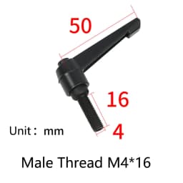 10PCS Adjustable Handle Lever Clamping Handles Metal Knob Machinery Tools Male Female Thread Diameter M4-M16 Length 10mm-80mm