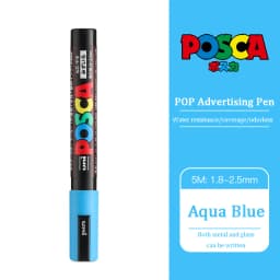 Uni Poscas Marker Pen PC-5M 1.8-2.5mm POP Poster Advertising Mark Graffiti Pen Paint ручки Art Supplies Multi-Colores marcadores