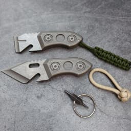 EDC DC53 Titanium Alloy Crowbar with Carbon Fiber Sheath Bottle Opener Outdoor Camping Multifunction Tools