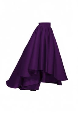 Women's High Low Elegant Prom Party Skirt A-Line Pleated Front Short Back Long Satin Skirt With Pockets For Evening Gown