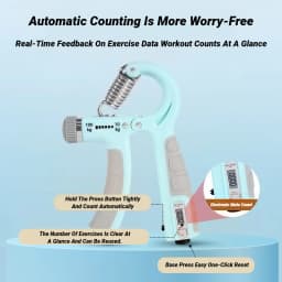 With Counter Wrist Forearm And Exerciser For Muscle Building Strength 10-100Kg Adjustable Hand Grip Strengthener Trainer