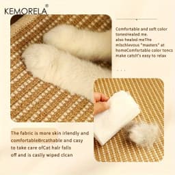 1PCS Large Cat Scratcher Hammock Durable Linen Lounge Chair Pre-Assembled with Adjustable Straps for Medium Breeds & Indoor Cats