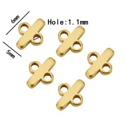 20pcs Stainless Steel Layer Clasp Bails Pendant Loops Drop Connectors 18K Fashion DIY Necklace Bracelet Jewelry Making Supplies