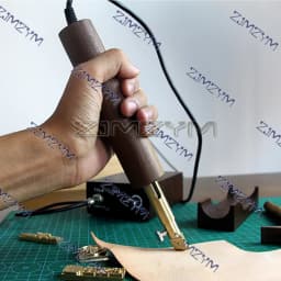 220V Electronic Hot Leather Edge Creaser Machine Brass Stamp Heater Grooving Iron Edge Sealing Tools Leathercraft Stamping 72W