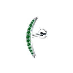 ASTM F136 Titanium Labret Helix Piercing 16/18G Internal Thread Curved Lugs Flat Tragus Conch Piercing G23 Titanium Body Jewelry
