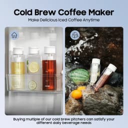 MHW 3BOMBER 1/2 Pack 600ML Cold Brew Coffee Maker Detachable Coffee Pot with Mesh Filter Home Barista Tool Portable Camping