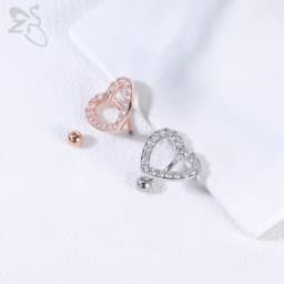 ZS 1 PC Cute Shell Pendant Belly Button Ring Moonstone Drop Belly Rings 14G Stainless Steel Summer Flower Navel Piercing Jewelry