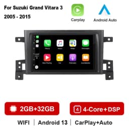 2din Car radio Android 16 For Suzuki Grand Vitara 3 2005-2010 2011-2015 Car Radio Multimedia Player GPS Carplay Androidauto WIFI