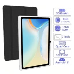 COLORROOM 7 Inch Android 11 Tablet, 2GB RAM 32GB ROM, WiFi 4, Quad Core, 3000mAh, Dual Camera, Portable Tablet