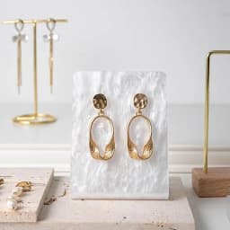 Acrylic White Newest Earring display stand Holder Jewellery Organizer Jewelry Packaging & Display Case Props
