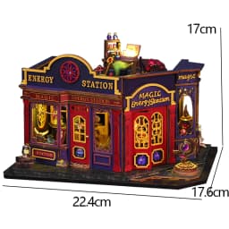 Zuuton DIY Wooden Book Nook Kit with LED Light, Handmade Assembly Craft, Bookshelf Insert Desktop Ornament Home Decor Gift
