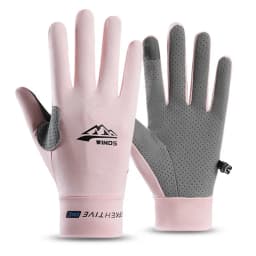 Summer Ice Silk Men Gloves Thin Light Sports Driving Fingerless Outdoors Fishing Women Cycling Run Non-Slip Touchscreen Gloves