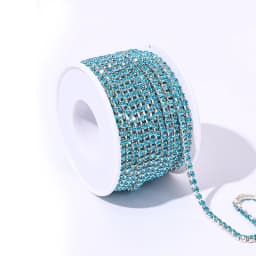 DUCRYSTAL 10Yard/Roll Crystal Rhinestone Chain Trim for Sewing Craft DIY Decoration Jewelry Rhinestones Chain for Wedding Dress