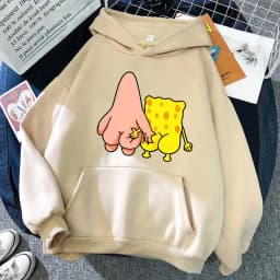 2026 New Fun SpongeBob SquarePants And Patrick Star Men's Fashion Sports Couple Style Plus Big Hoodie