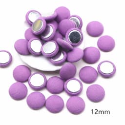 50pcs 12mm/15mm Mix Colors Fabric Covered Round Buttons Home Garden Flatback Cabochon Crafts Scrapbooking DIY
