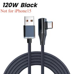 90 Degree Elbow USB C Cable PD 120W Fast Charging Type C To Type C Cable For iPhone 15 Samsung Xiaomi Huawei Charger Data Cord