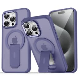 Luxury For Magsafe Folding Stand Magnetic Phone Case For iPhone 16 15 14 Plus 13 12 11 Pro Max Matte Translucent Back Cover Caps