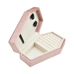 Velvets Jewelry Storage Box Coffin Shape Ring Necklace Earring Box Display Cases Desktop Decoration Jewelry Organizer