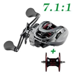 Saltwater Baitcasting Reel and Baitcaster 9BB 5.4:1 7.1:1 Bait Casting Multiplier Coil Fishing Reel With Spare Spool For Octopus