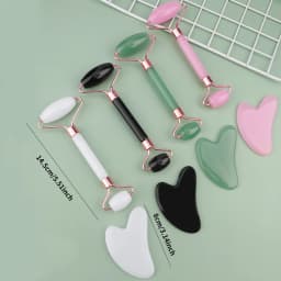Double Chin Reducer Massage Roller Gua Sha Face Roller Facial Roller Skin Care Tools Resin Facial Massage For Face, Eyes, Neck