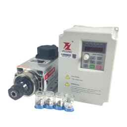 【EU】 2.2KW ER20 High Speed Square Air Cooled Cooling spindle motor Woodworking CNC Router Milling Kit + Inverter VFD