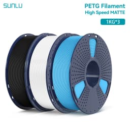 SUNLU 3KG High Speed Matte PETG Filament 1.75mm 1kg Spool (2.2lbs) High Speed Printing Filament Fit Most FDM Printer
