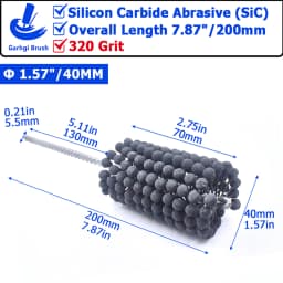 320Grit Cylinder Hone Ball Brush Tool Silicon Carbide Metal Engine Valve Guides Deburring Carbon Removal Crosshatching Polishing