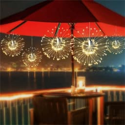 LED Christmas Firework Fairy String Lights Outdoor 5/10PCS Exploding Star Garland Light for Wedding Party Garden Courtyard Decor
