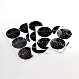 100pcs Custom Your LOGO Label Sticker Waterproof Vinyl Die-Cut Round Personalized Design Candy Wedding Sticker 2cm-10cm