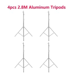 2.9M Tripod Super Stable Big Tripod Foldable Light Stand Lifting Frame Wheels Photography Softbox Photo Studio Stainless Steel